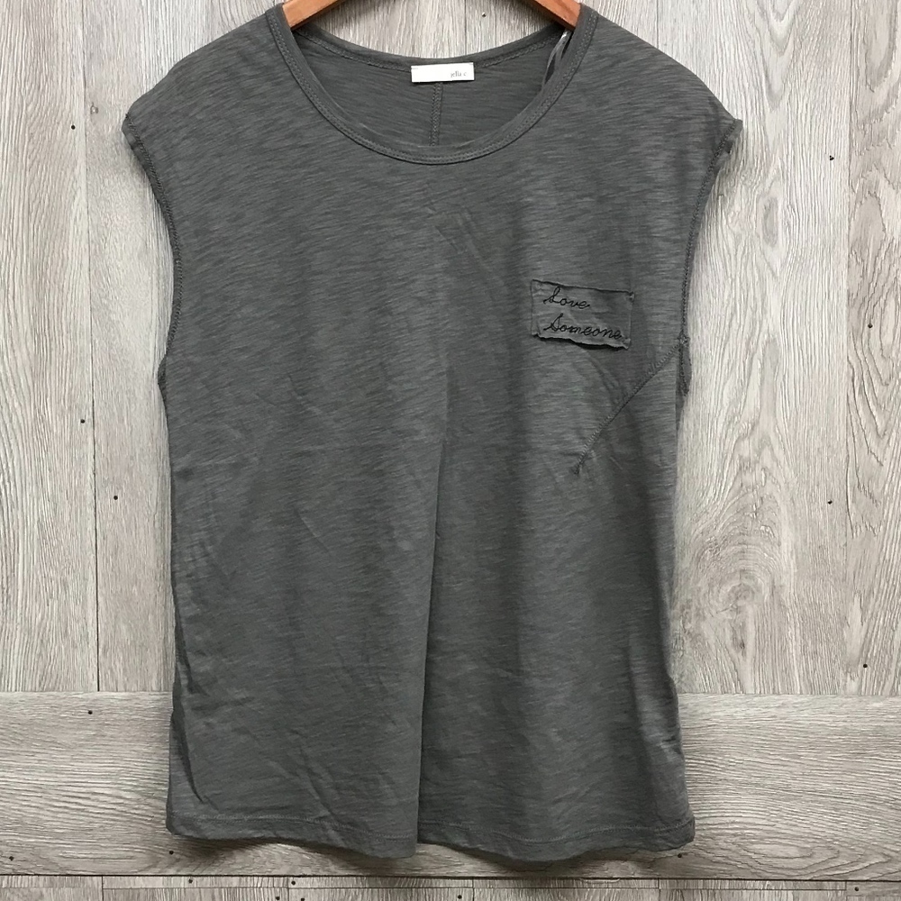 Love Someone Gray Relaxed Muscle Tank BB791